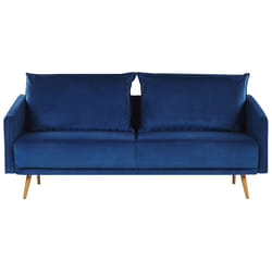 Sofa MAURA Velvet Navy Blue 3 Seater