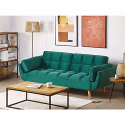 Sofa Bed ASBY Velvet Green 3 Seater