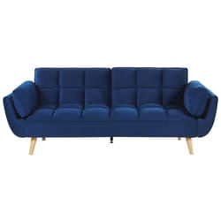Sofa Bed ASBY Velvet Navy Blue 3 Seater