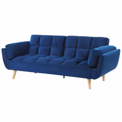 Sofa Bed ASBY Velvet Navy Blue 3 Seater