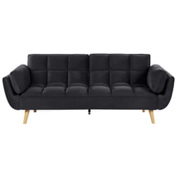 Sofa Bed ASBY Velvet Black 3 Seater
