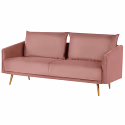 Living Room Set MAURA Velvet Pink 5 Seater
