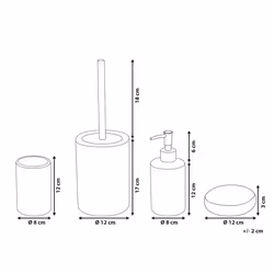 4-Piece Bathroom Accessories Set ARAUCO Ceramic White - Additional view 2
