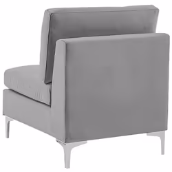Modular Corner Sofa EVJA Velvet Grey 4 Seater Left Hand