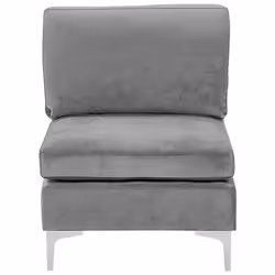 Modular Corner Sofa EVJA Velvet Grey 4 Seater Right Hand