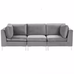 Modular Sofa EVJA Velvet Grey 3 Seater