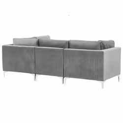 Modular Sofa EVJA Velvet Grey 3 Seater