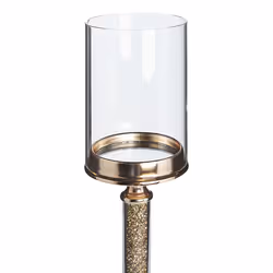 Candle Holder ABBEVILLE Glass 48 cm Gold