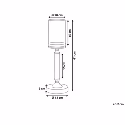 Candle Holder ABBEVILLE Glass 41 cm Black