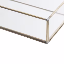 Decorative Tray GRENOBLE Mirrored Glass Silver - Additional view 4
