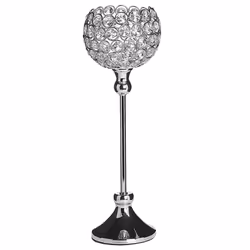 Candle Holder ESTERNAY Metal 27 cm Silver