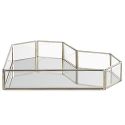 Decorative Tray Heart PONTIVY Mirrored Glass Silver