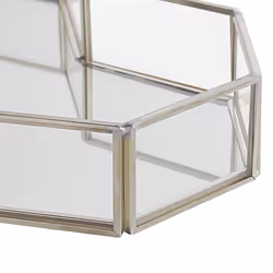 Decorative Tray Heart PONTIVY Mirrored Glass Silver - Additional view 4