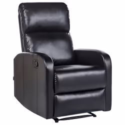 Recliner Chair VIRRAT Faux Leather Black
