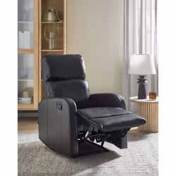Recliner Chair VIRRAT Faux Leather Black