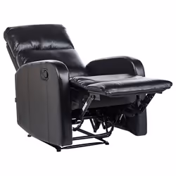 Recliner Chair VIRRAT Faux Leather Black
