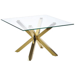 Coffee Table STARLIGHT Tempered Glass Gold