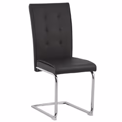 Set of 2 Dining Chairs ROVARD Faux Leather Black