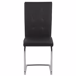 Set of 2 Dining Chairs ROVARD Faux Leather Black