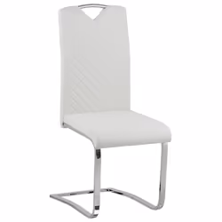 Set of 2 Dining Chairs PICKNES Faux Leather Off-White