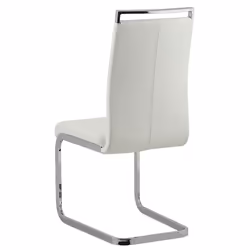 Set of 2 Dining Chairs GREEDIN Faux Leather White