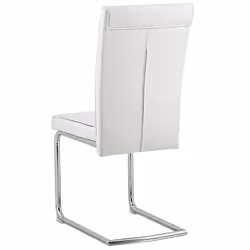 Set of 2 Dining Chairs ROVARD Faux Leather Off-White