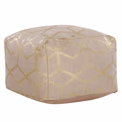Pouffe MAMALA Beige 67 cm 67 cm 43 cm