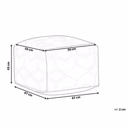 Pouffe MAMALA Beige 67 cm 67 cm 43 cm