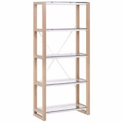 4 Tier Bookcase JENKS 152 cm White