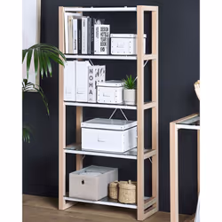 4 Tier Bookcase JENKS 152 cm White