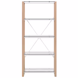 4 Tier Bookcase JENKS 152 cm White - Additional view 4