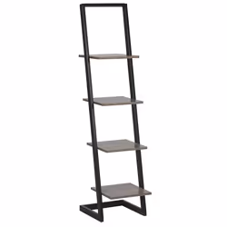 4 Tier Bookcase JOPLIN 143 cm Black