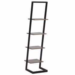 4 Tier Bookcase JOPLIN 143 cm Black