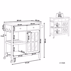 Kitchen Trolley GENOA Grey