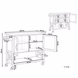 Kitchen Trolley MELE White - Additional view 2
