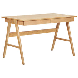 Home Office Desk SHESLAY Light Brown 120 cm 70 cm with Storage