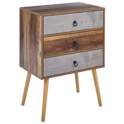 3 Drawer Chest BATLEY Grey Concrete Effect