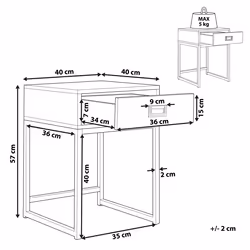 Side Table LARGO Black