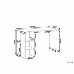 Home Office Desk DESE Brown/ White 120 cm 60 cm