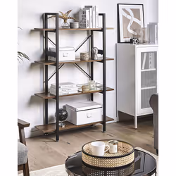 4 Tier Bookcase DARBY 140 cm Dark Brown - Additional view 5