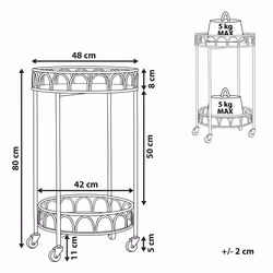 Kitchen Trolley SHAFTER Metal White Marble