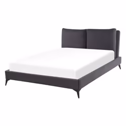 Bed Velvet MELLE 140 x 200 cm (EU Double) Dark Grey