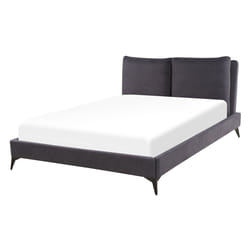 Bed Velvet MELLE 140 x 200 cm (EU Double) Dark Grey