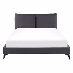 Bed Velvet MELLE 140 x 200 cm (EU Double) Dark Grey