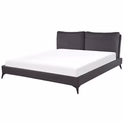 Bed Velvet MELLE 180 x 200 cm (EU Super King) Dark Grey