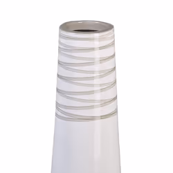 Decorative Vase TARRAGONA Ceramic 57 cm White