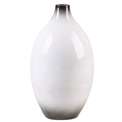 Decorative Vase BAEZA Ceramic 36 cm White