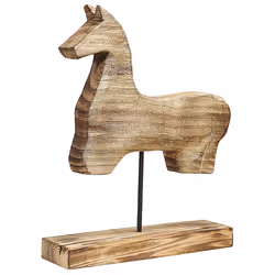 Figurine Horse COLIMA Wood Light Brown