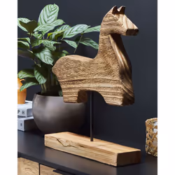 Figurine Horse COLIMA Wood Light Brown