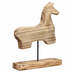 Figurine Horse COLIMA Wood Light Brown